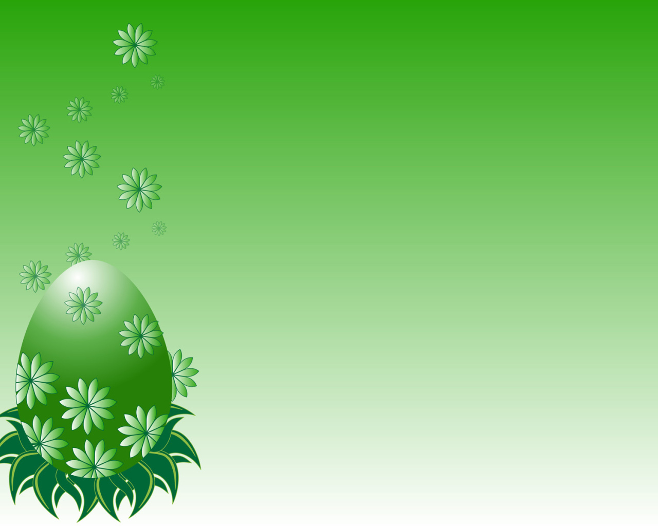 Зеленое Пасхальное яйцо