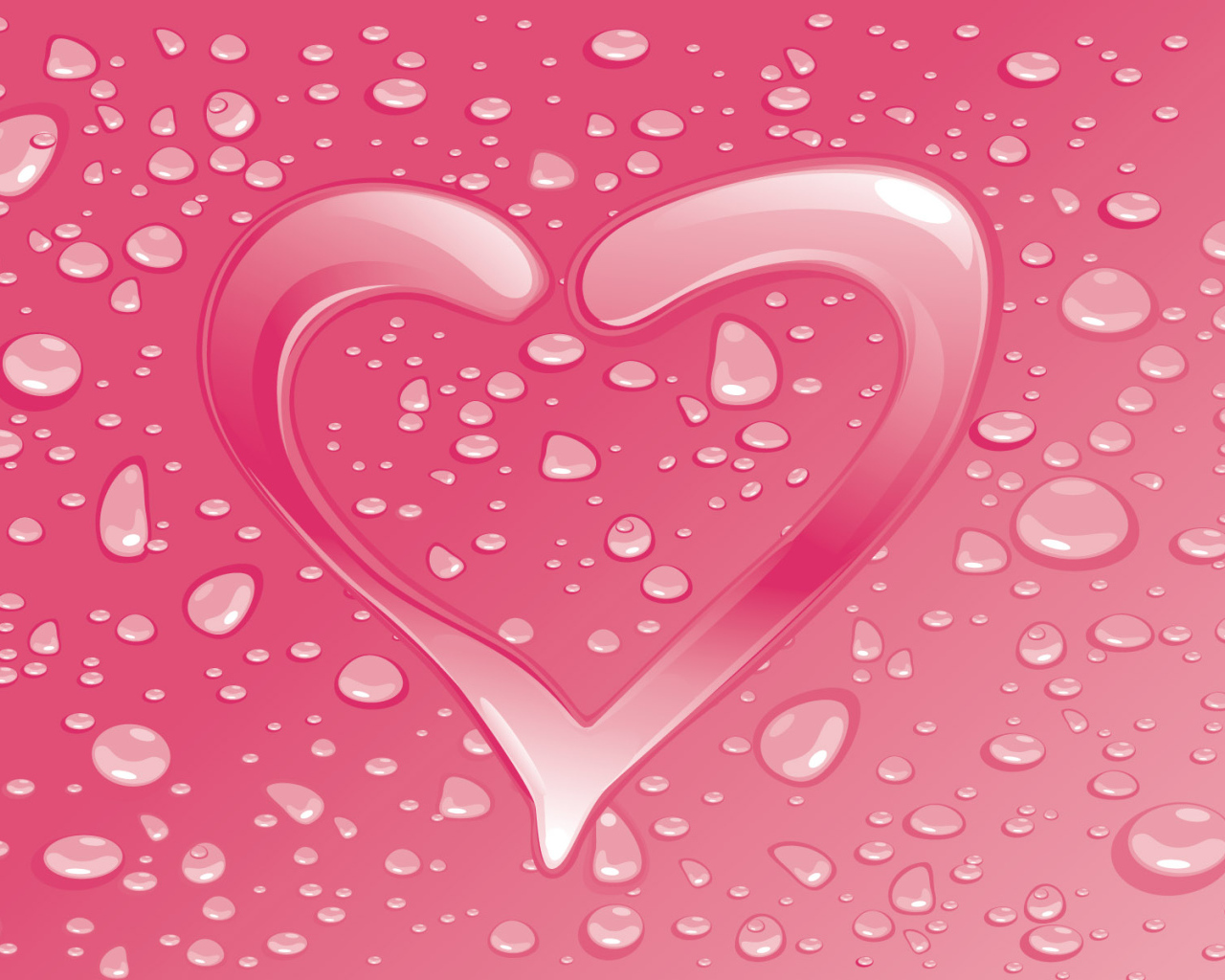 Капли в виде сердца
