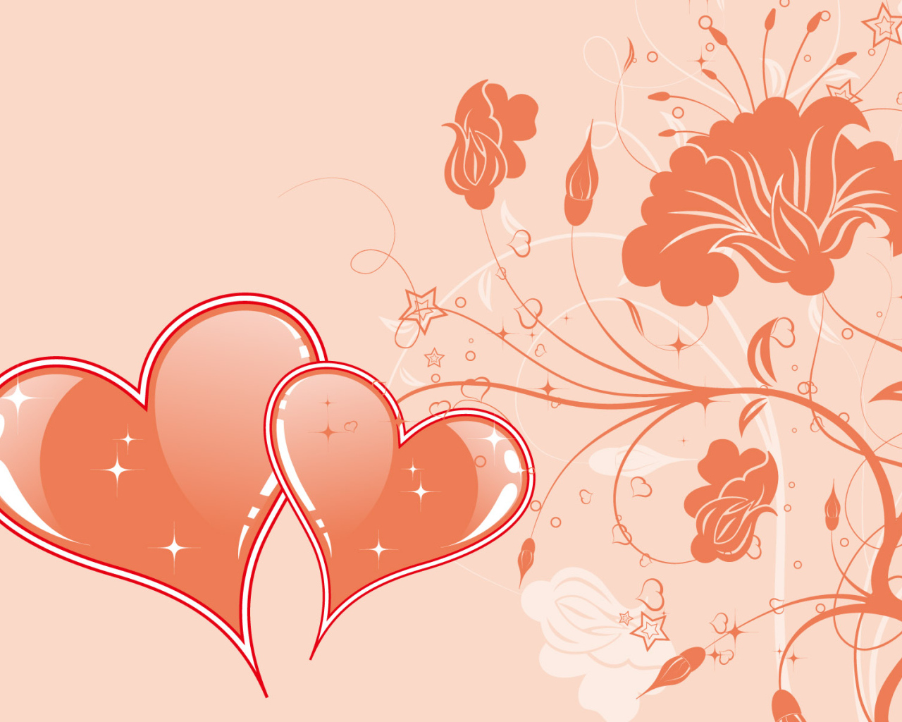 Сердечки и цветы