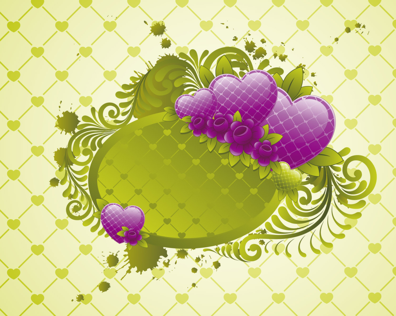 Сердечки в клетку