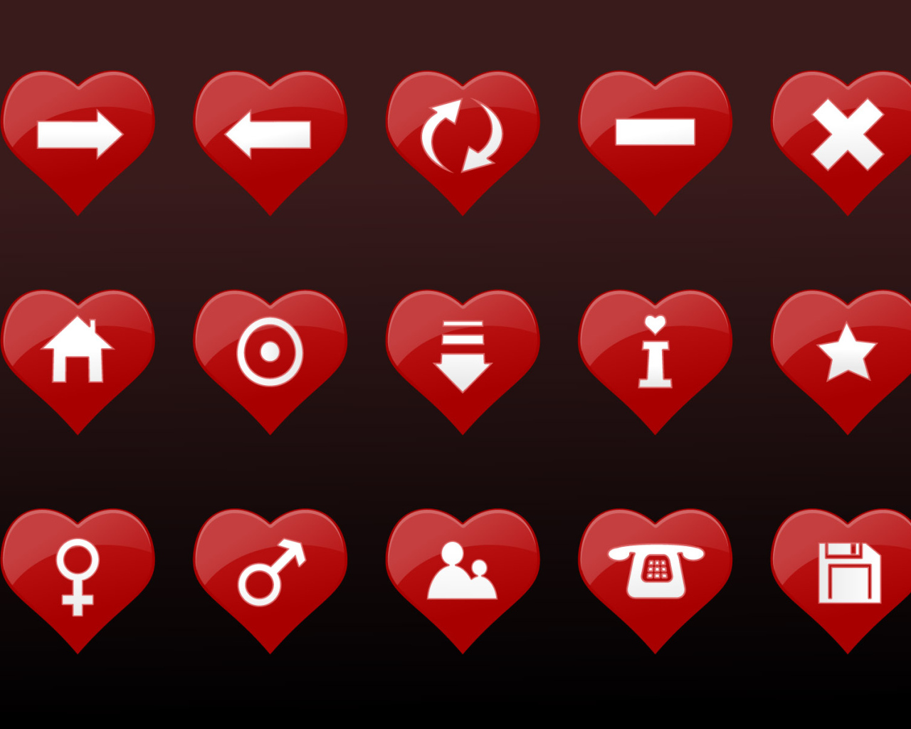 Влюбленные иконки