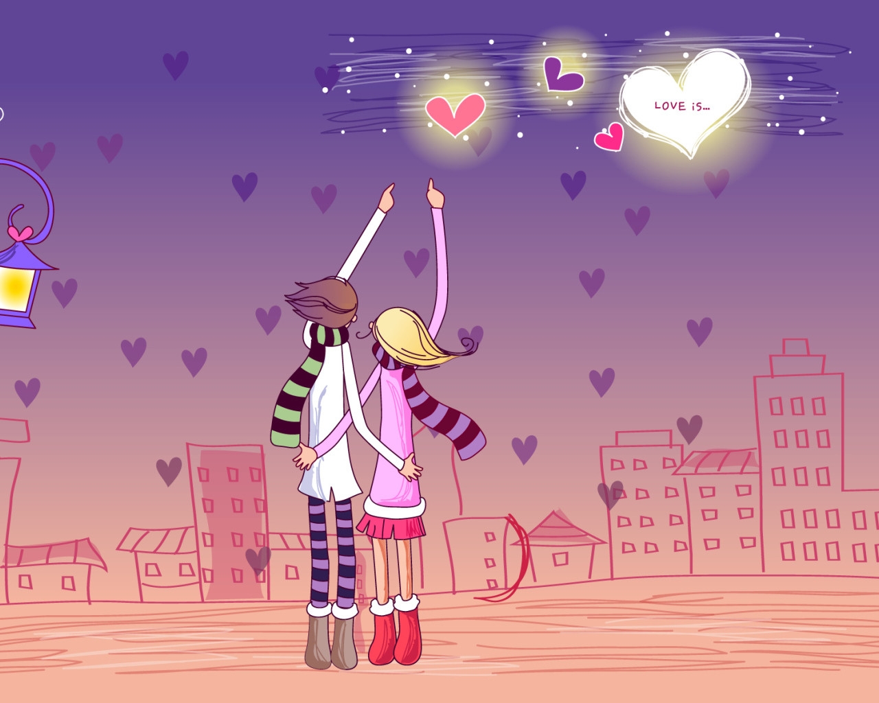 Влюбленная парочка в День Святого Валентина