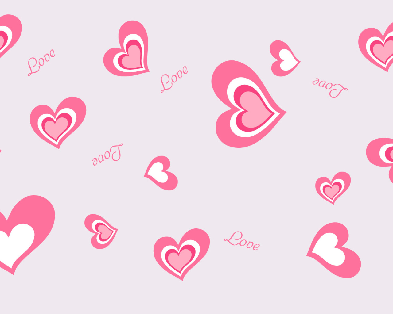 Любовь и розовые сердечки