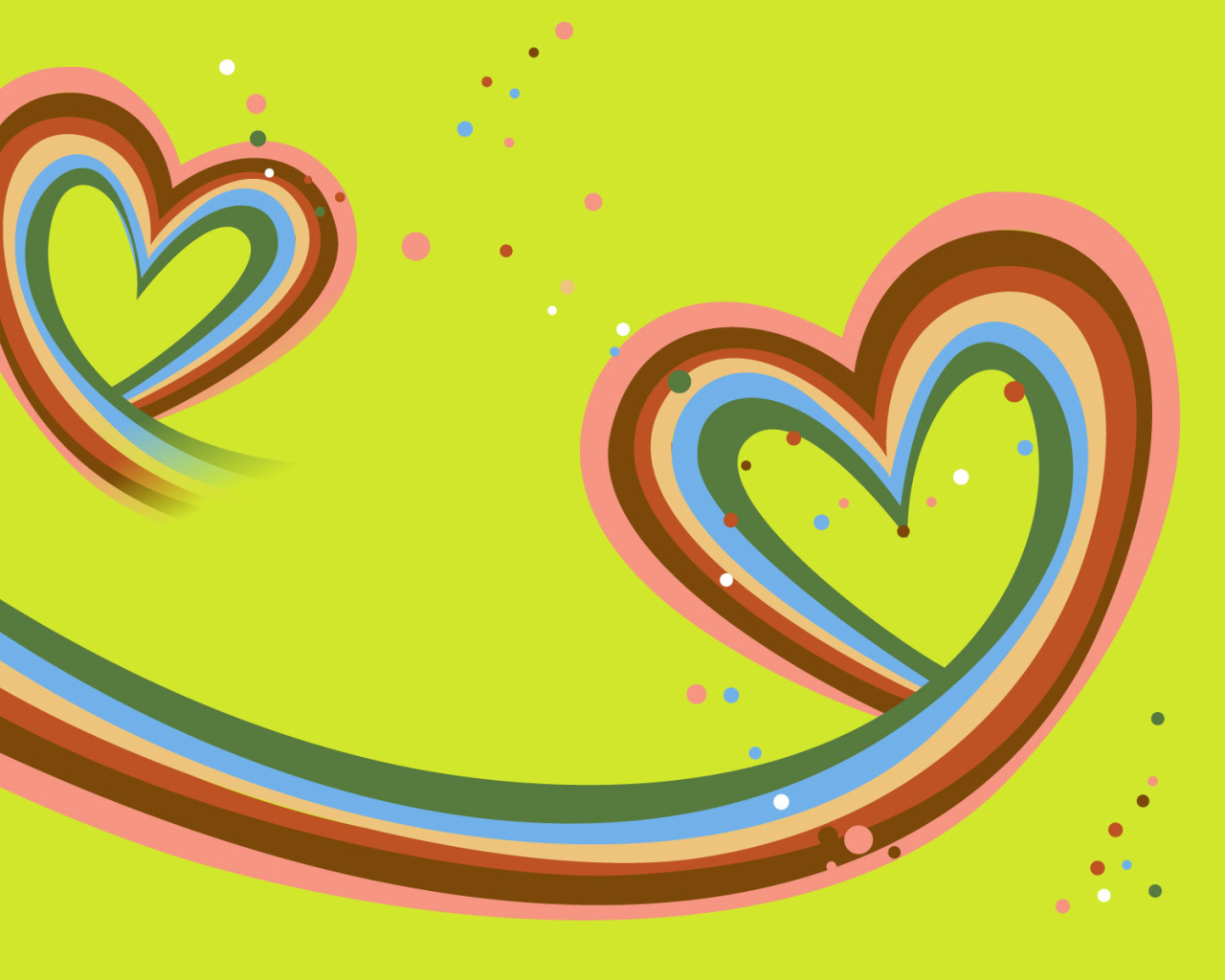 Радужные сердца