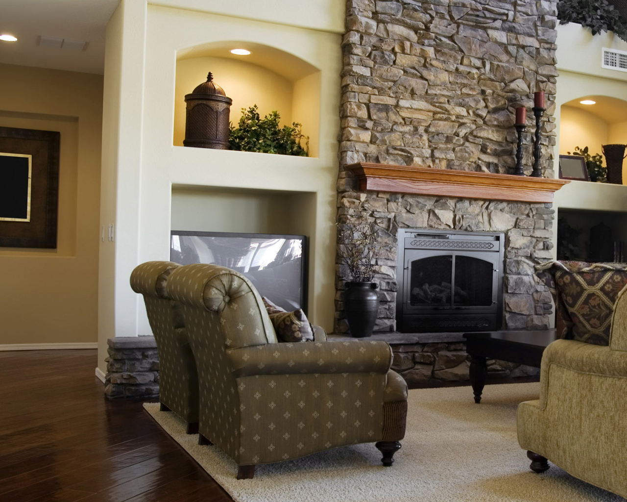 Комната с камином