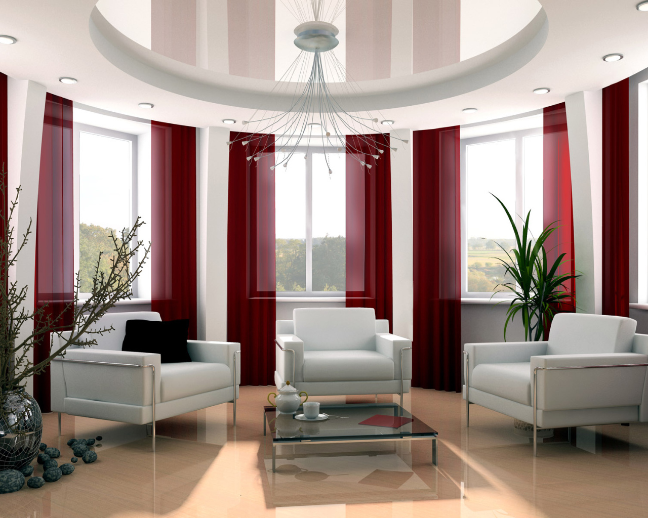 Комната со множеством окон