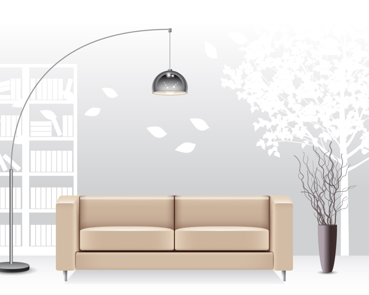 Комната в светлых тонах