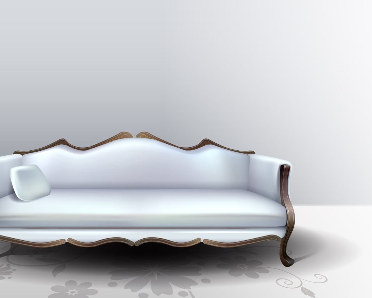 Белая софа