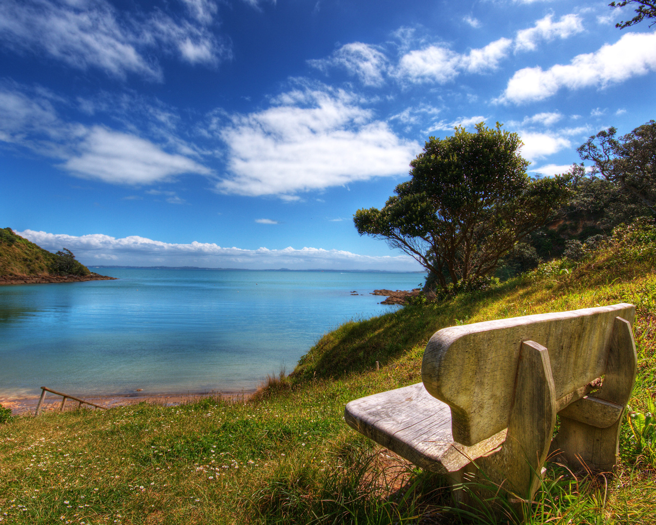 Красивый вид на залив