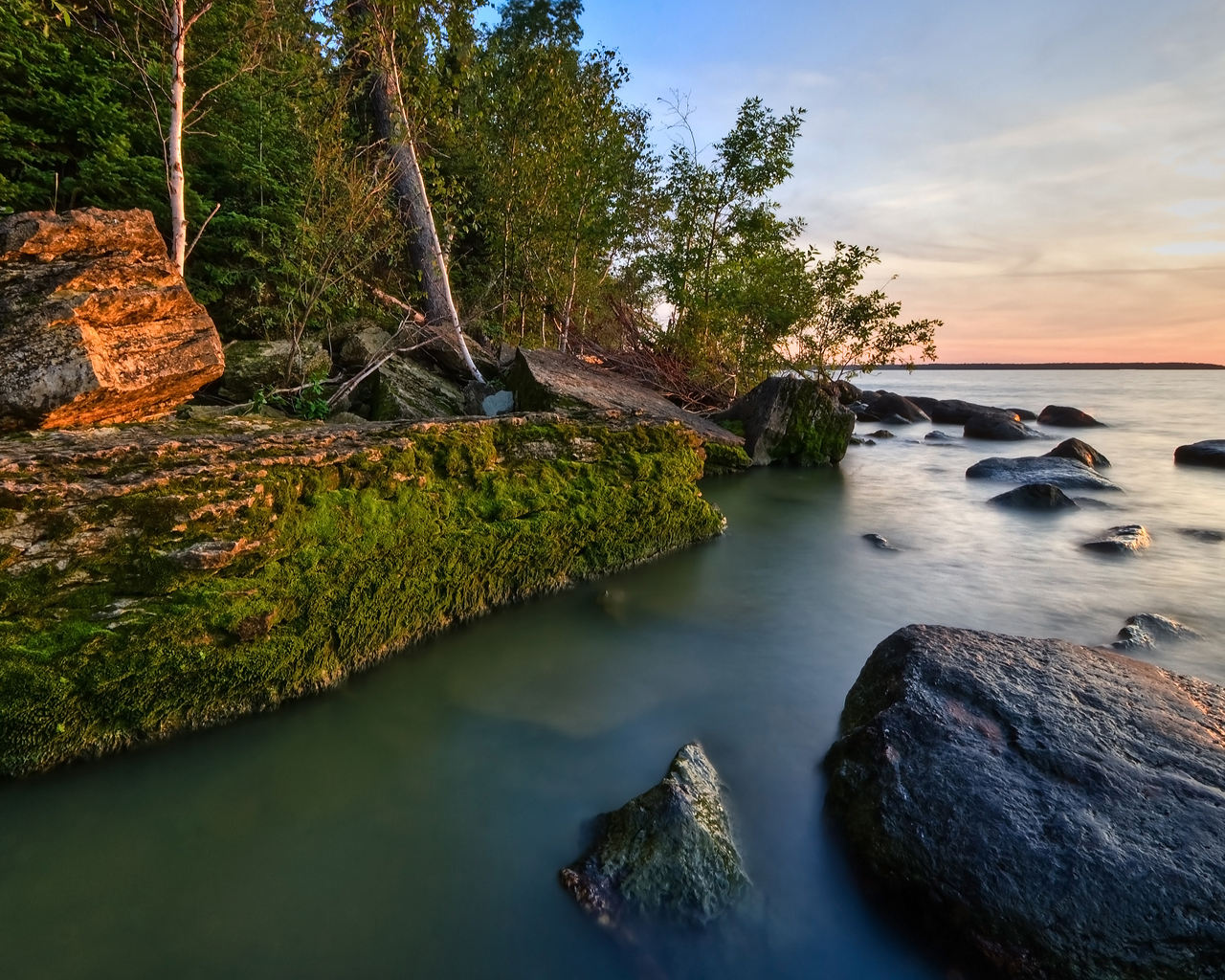 Закат на Hecla Island