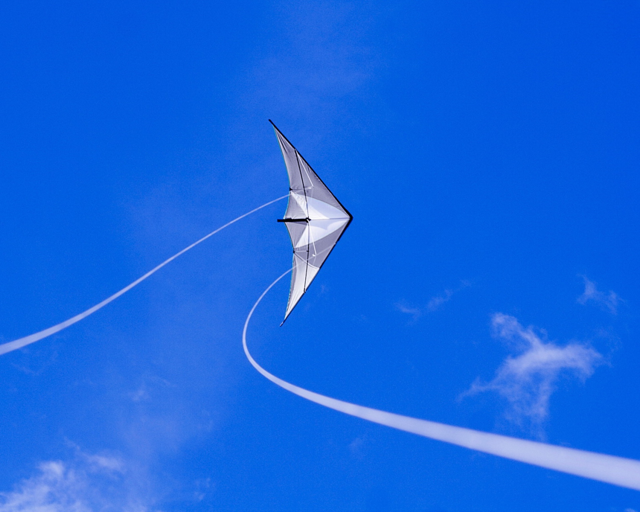 Летающий змей на чистом небе