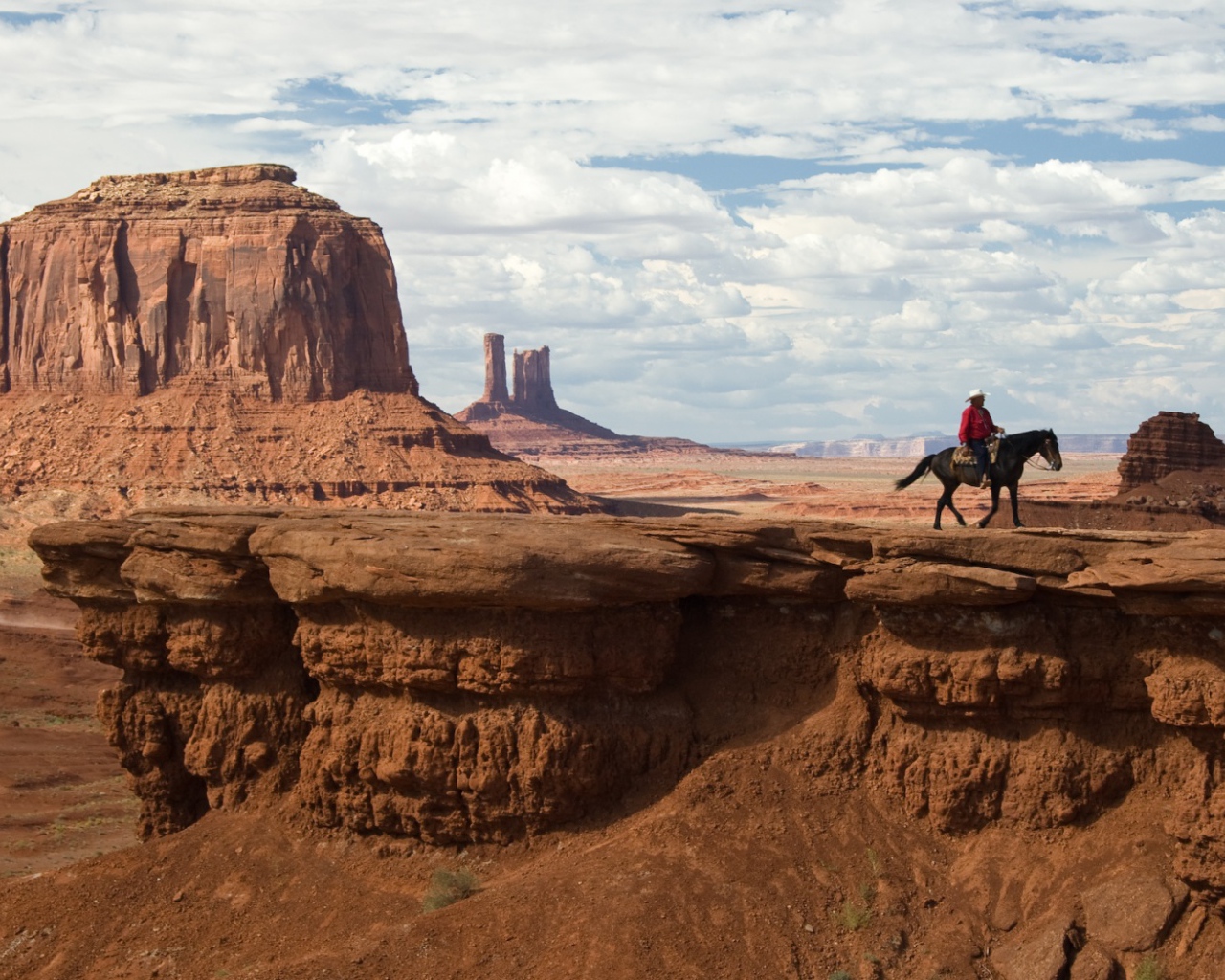 Ковбой в Аризонской пустыне