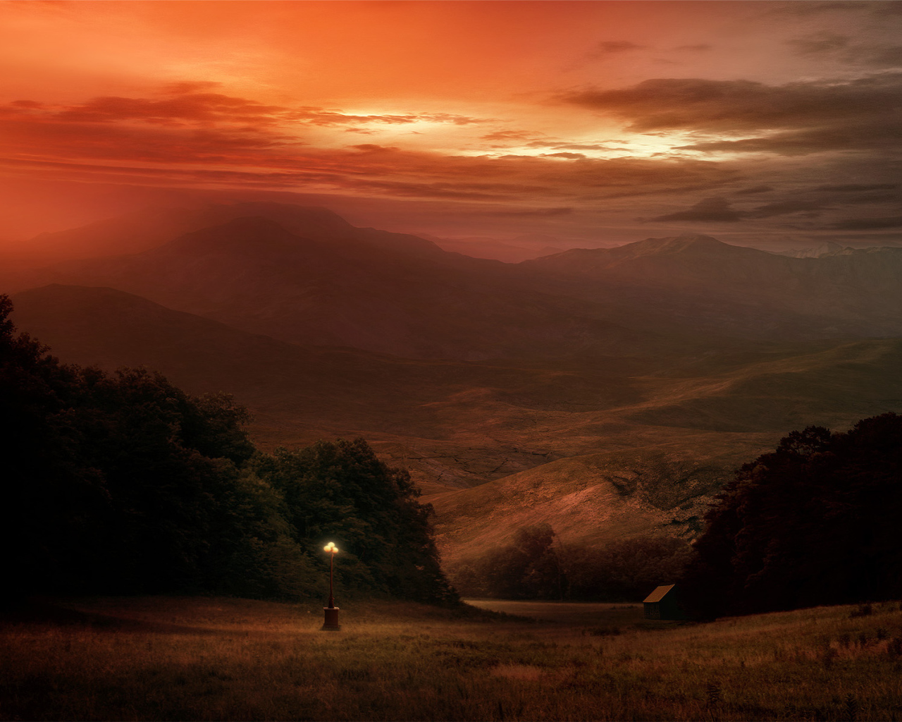 Одинокий фонарь