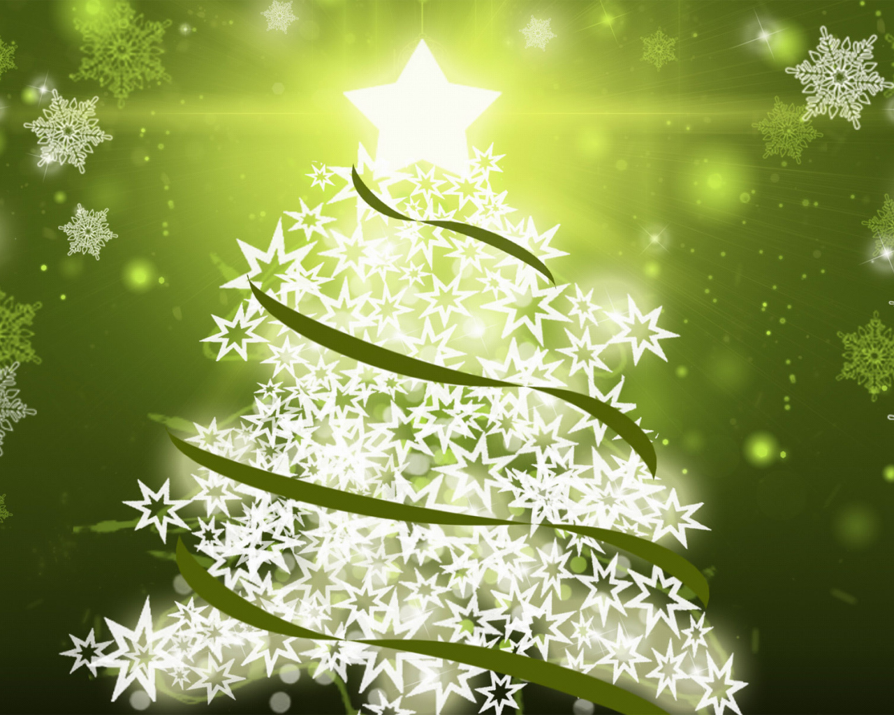 Елка из снежинок