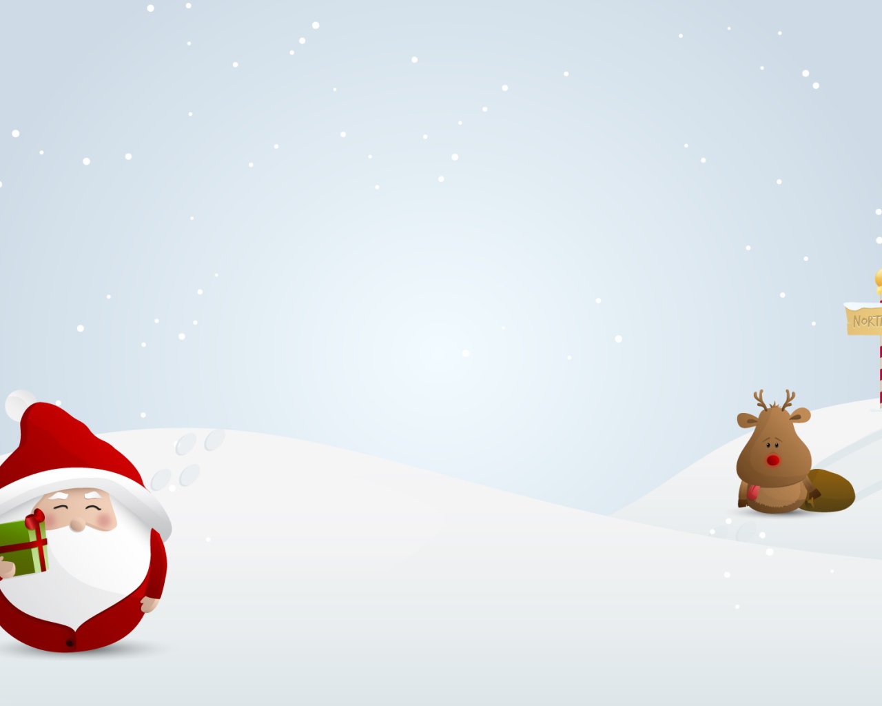 Дед Мороз и олень