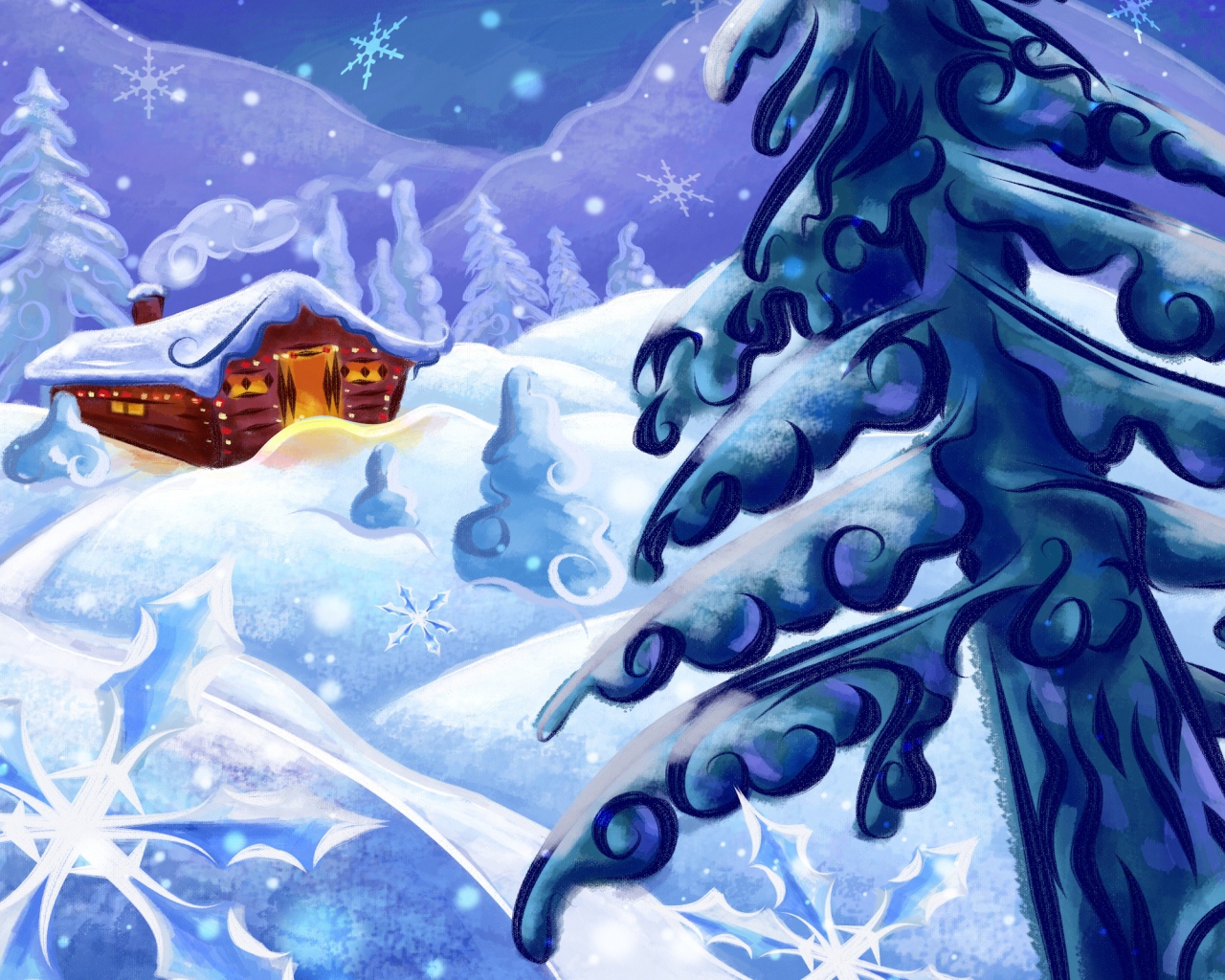 Снег Новый Год