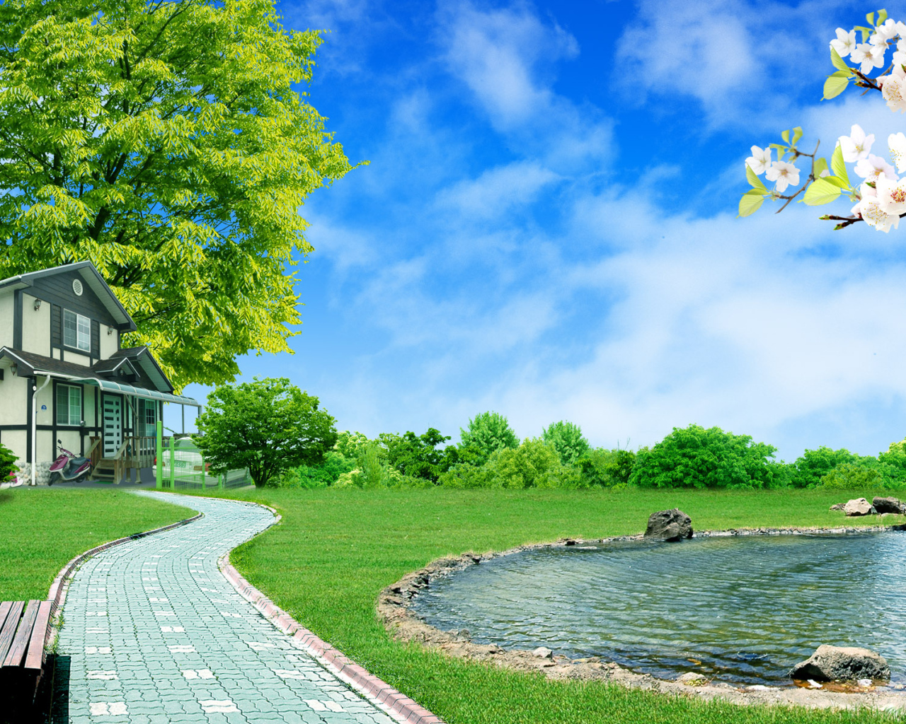 Пруд у дома