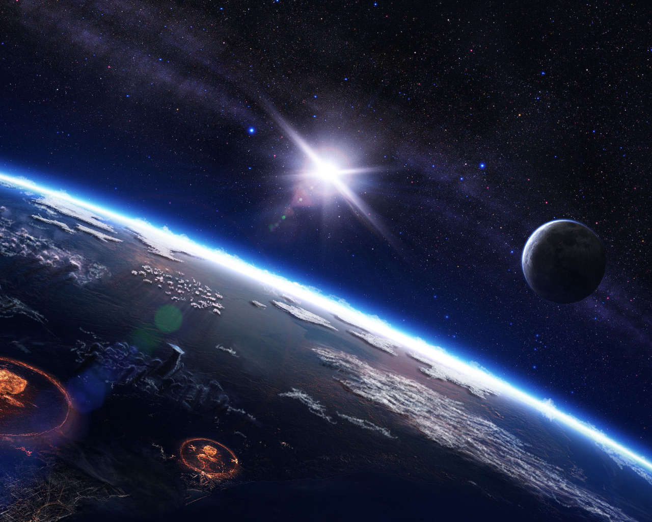 Ядерная война Вид с орбиты Земли