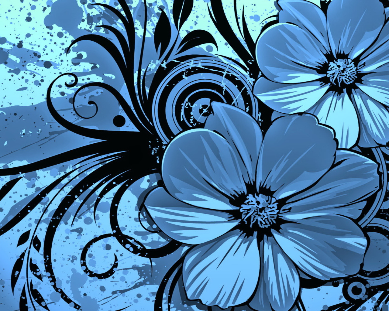 Синие цветы