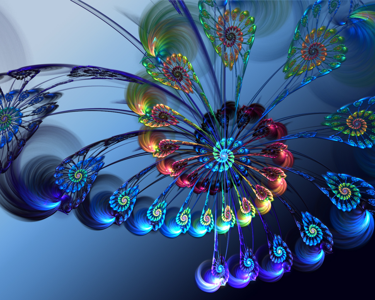 Радужный цветок