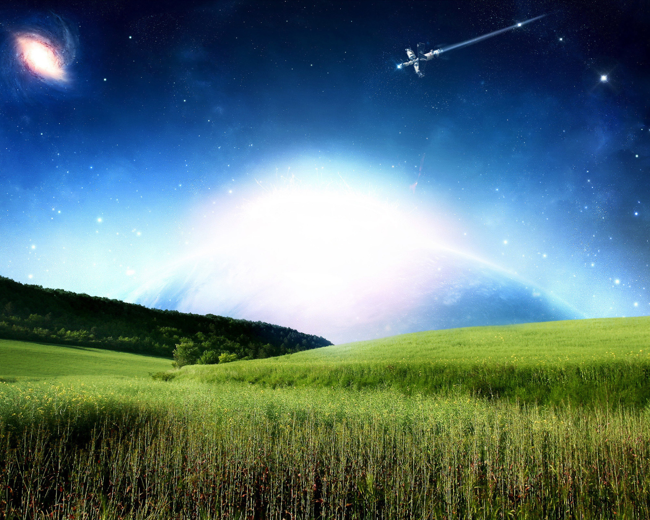 Спутник на небе