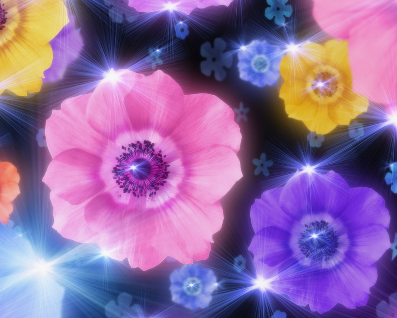 Сверкающие цветки