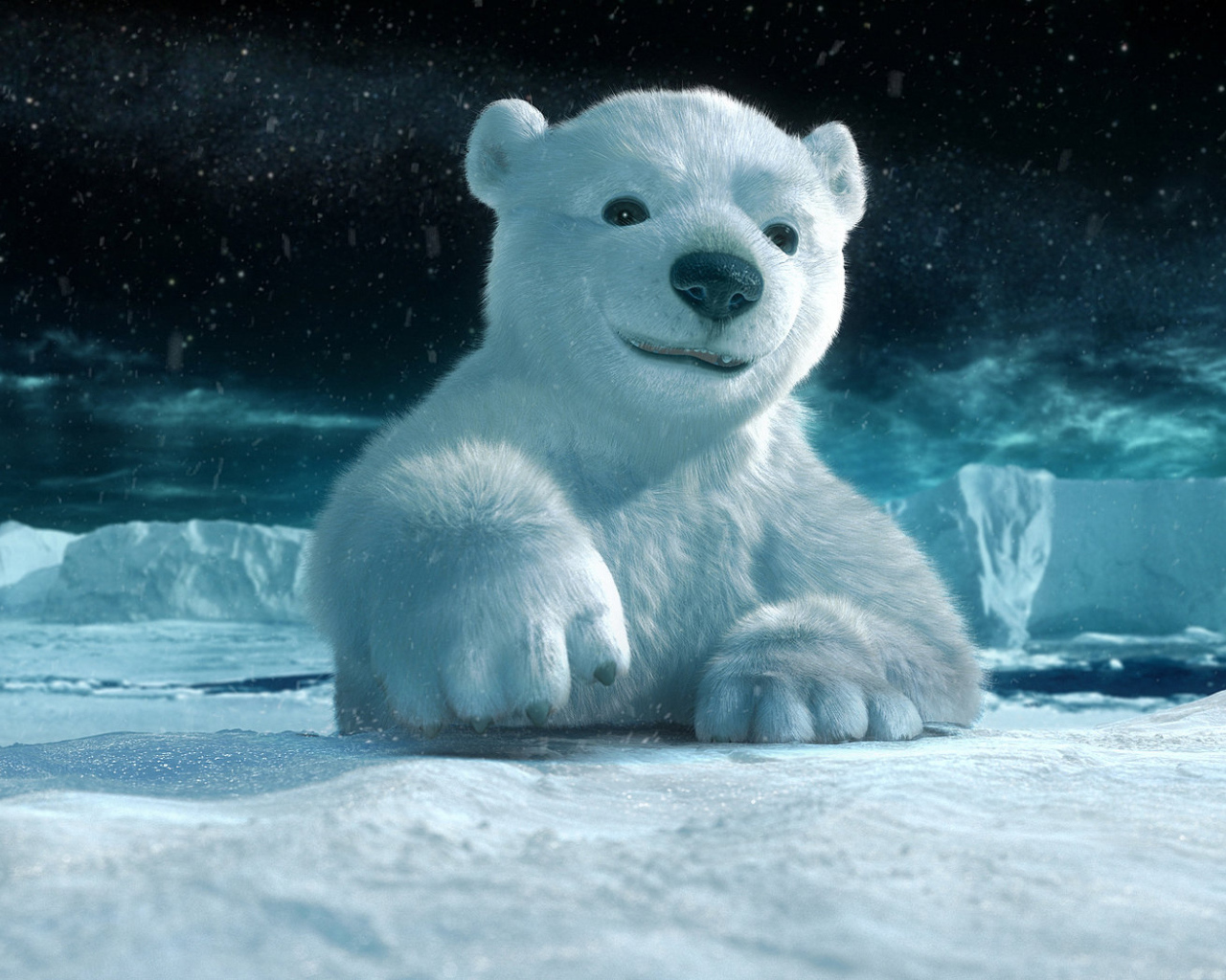 Белый медвежонок
