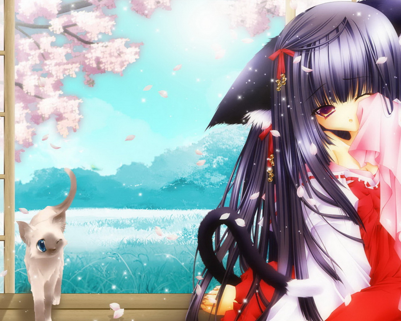 Девочка и кошка