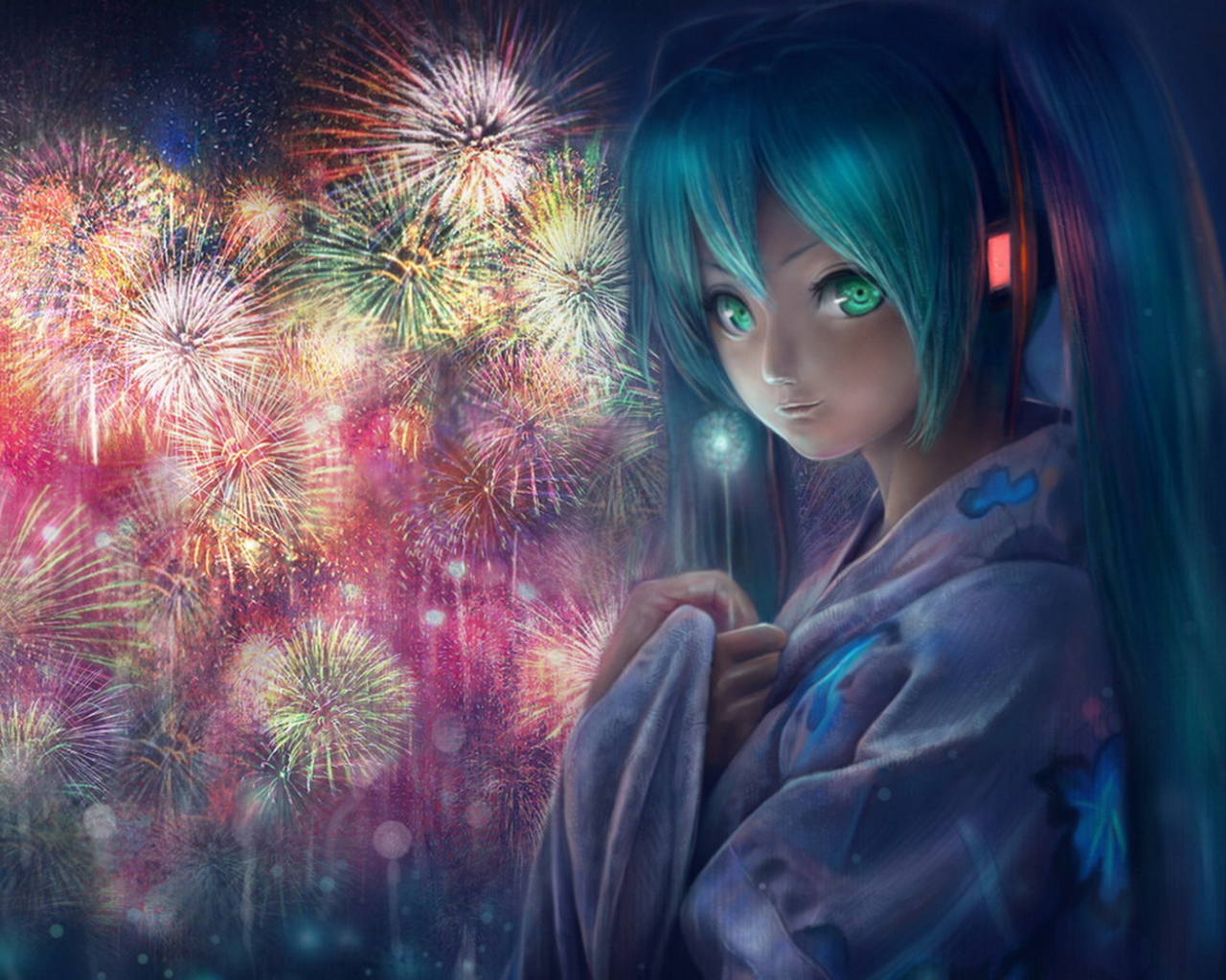 Девочка и фейерверк