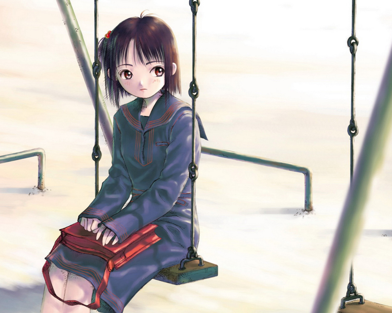 Девчонка на качелях