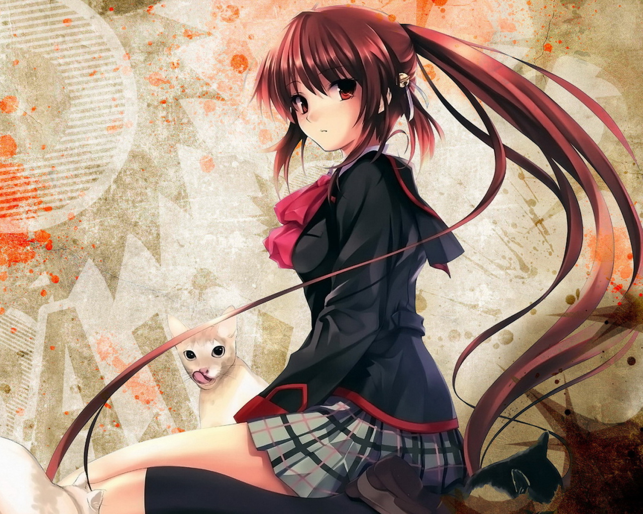 Девочка с кошками