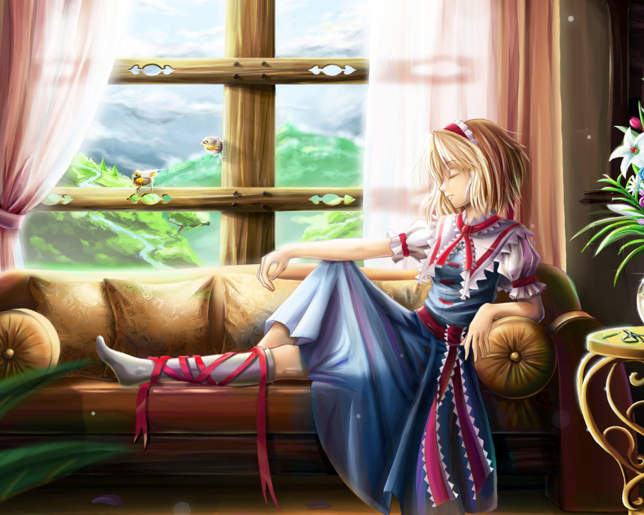 Отдыхая на диванчике