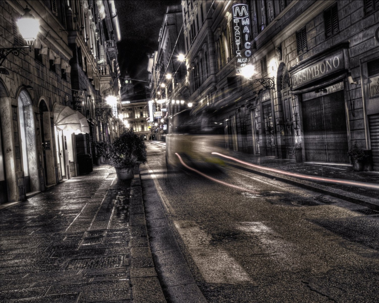 Улица, ночь, фонари