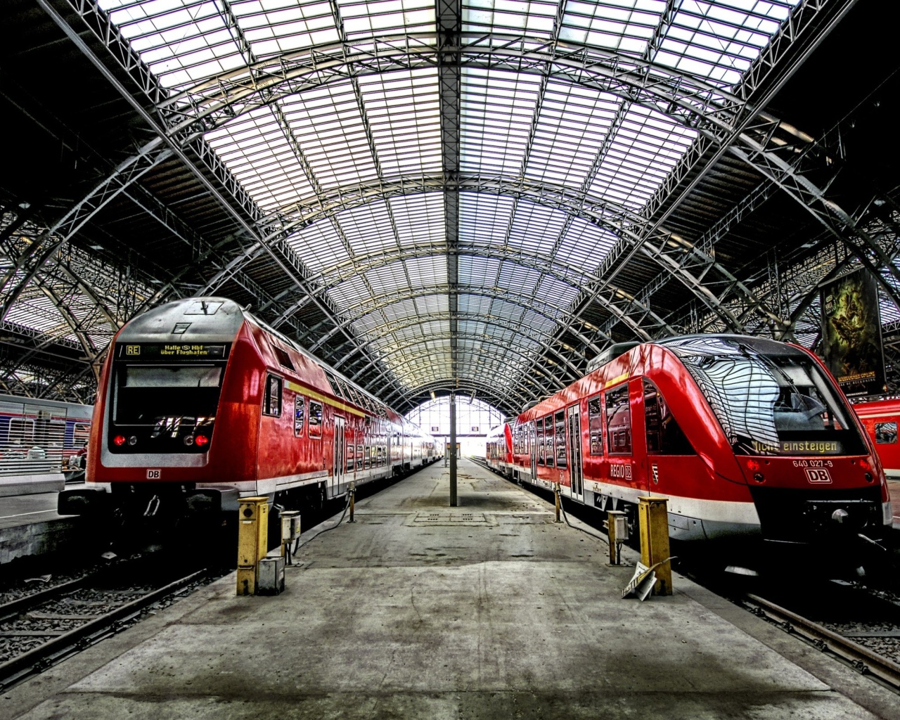 Trains at station