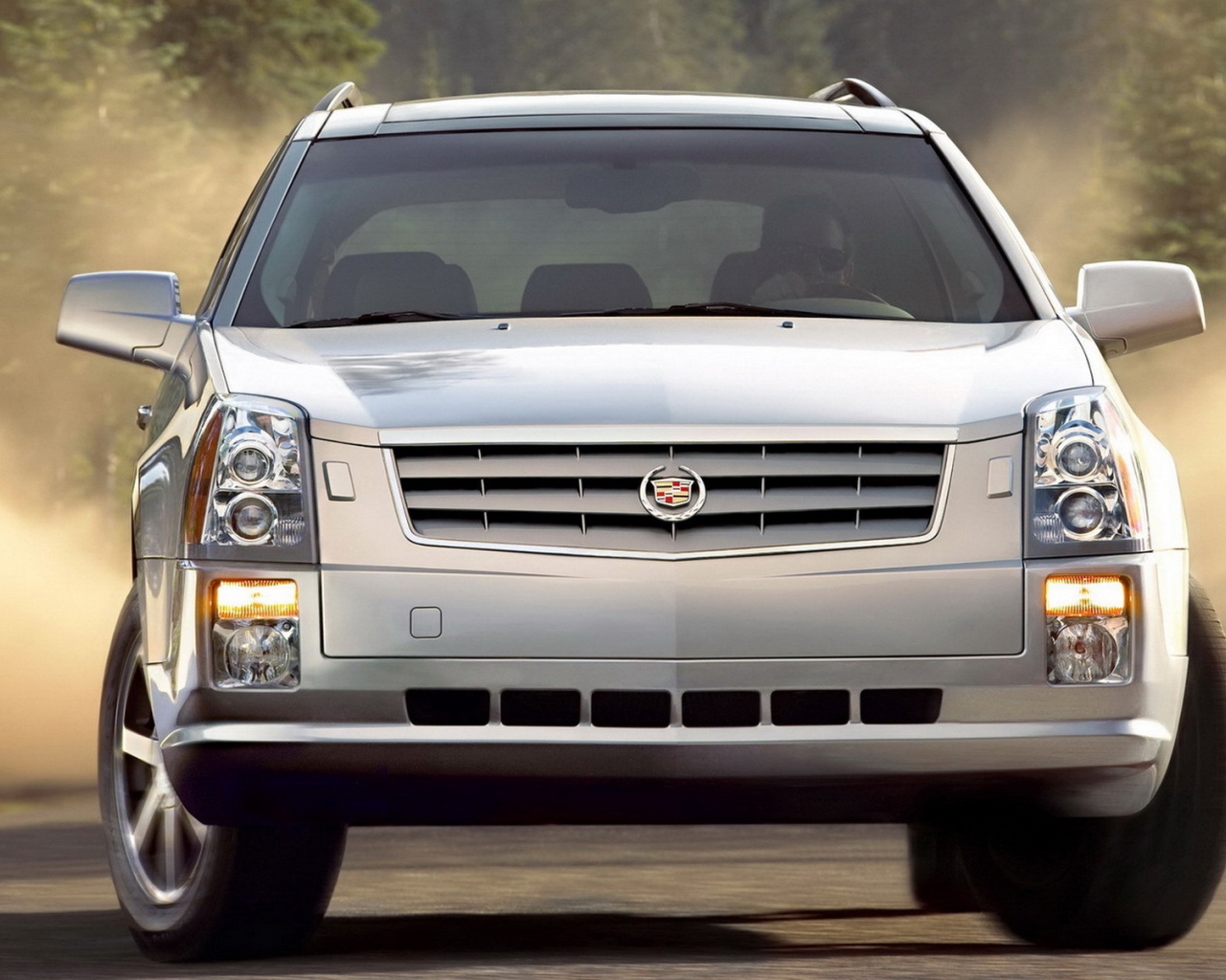 Кадиллак СРХ в лесном массиве