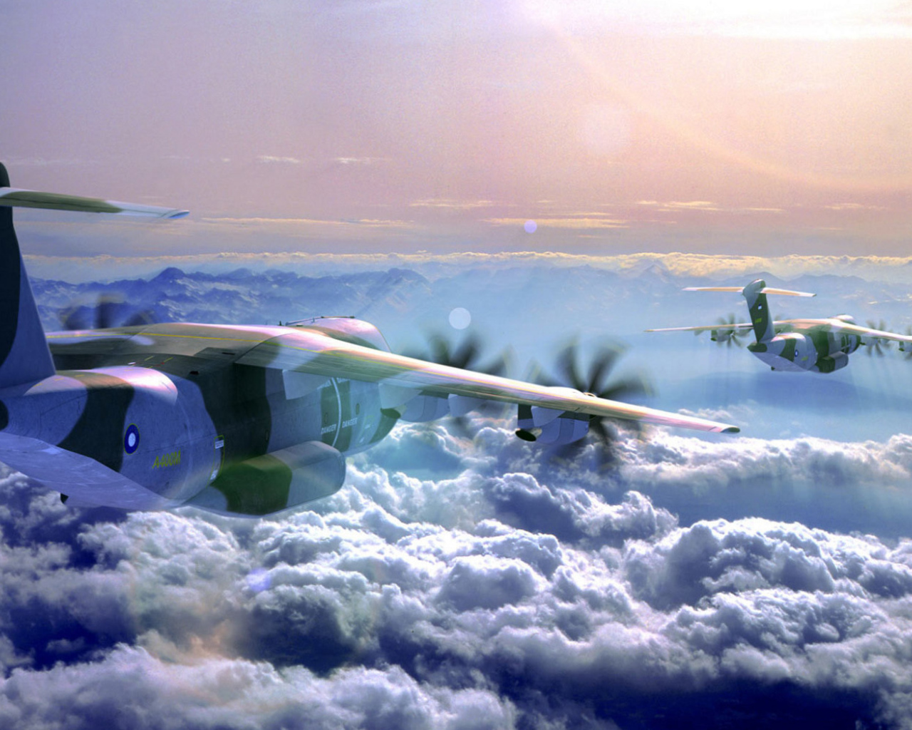 Самолеты над облаками