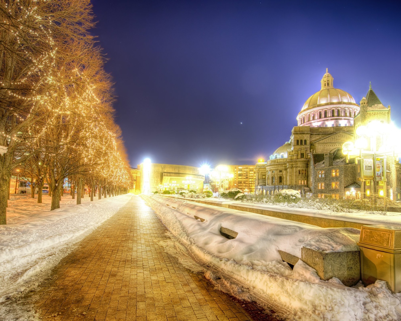 Бостон в ночи