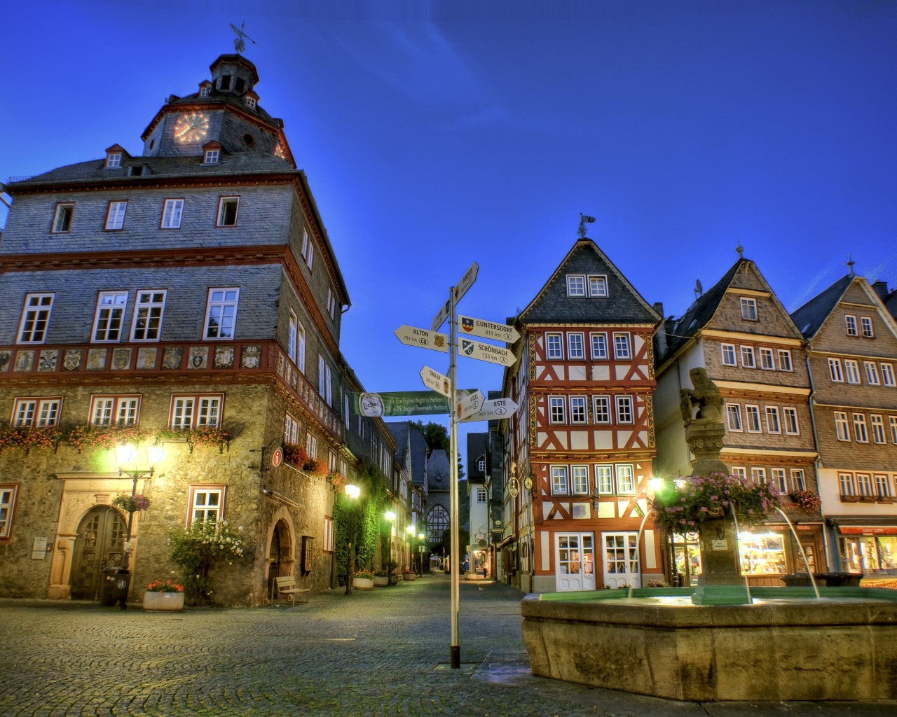 Херборн, магазины, плошадь Германии