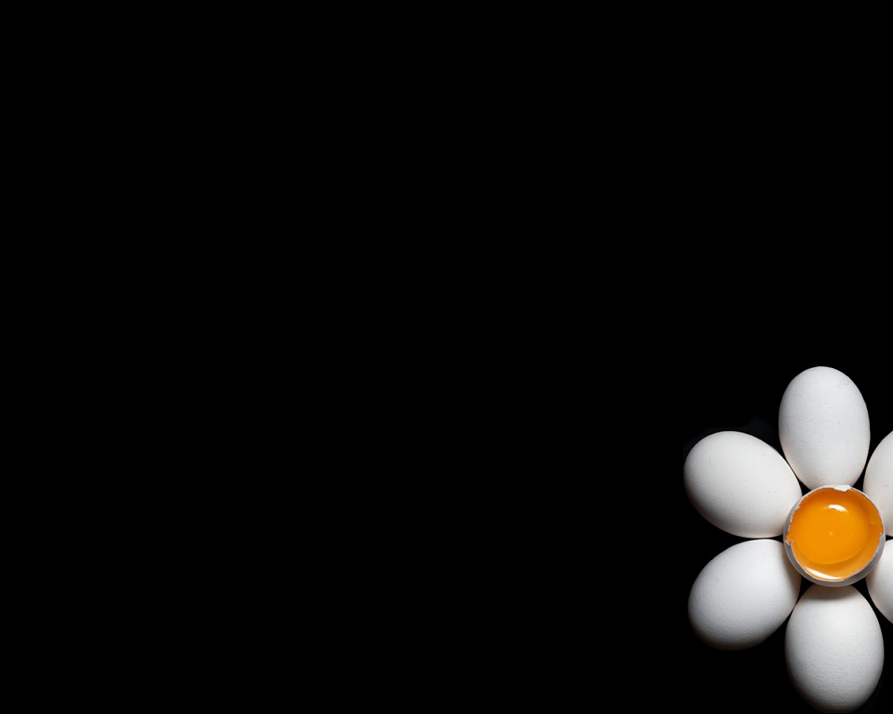 Ромашка из куриных яиц