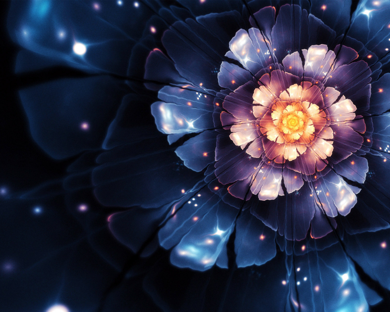 Красивый синий цветок