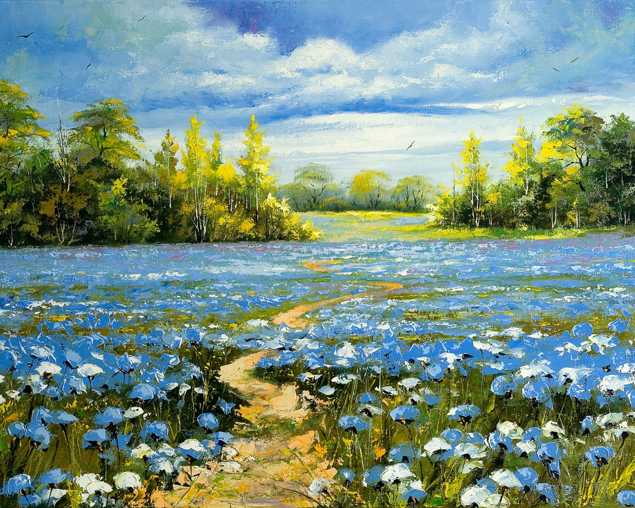 Синие цветы