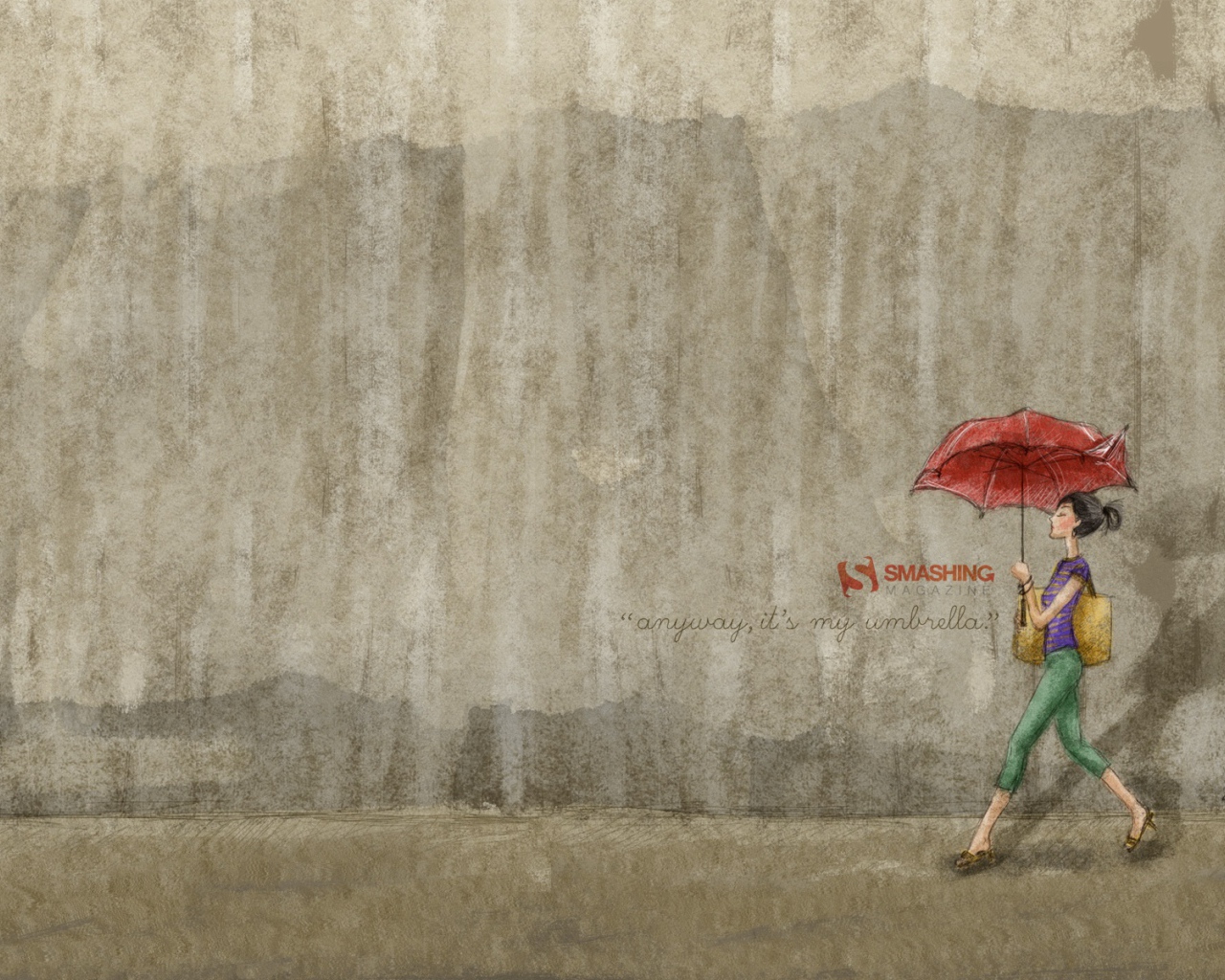 Девушка с зонтом