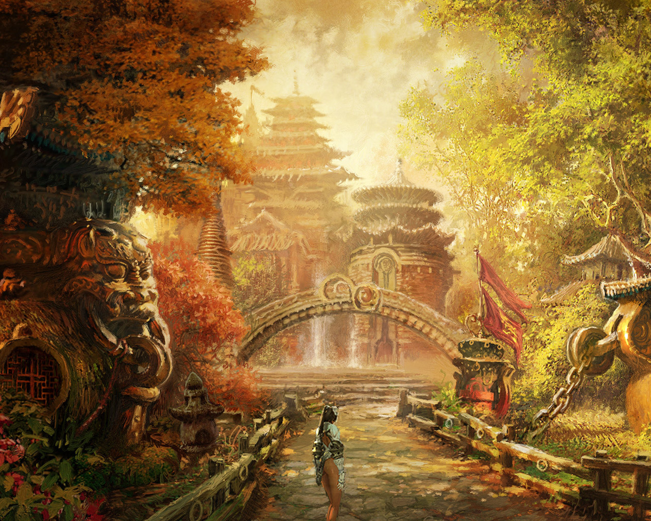 Девушка в саду