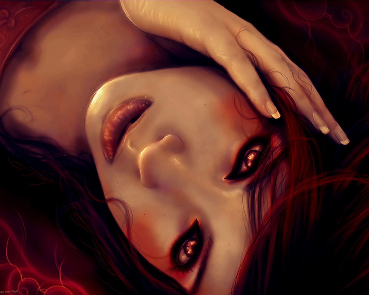 Подруга с красными волосами