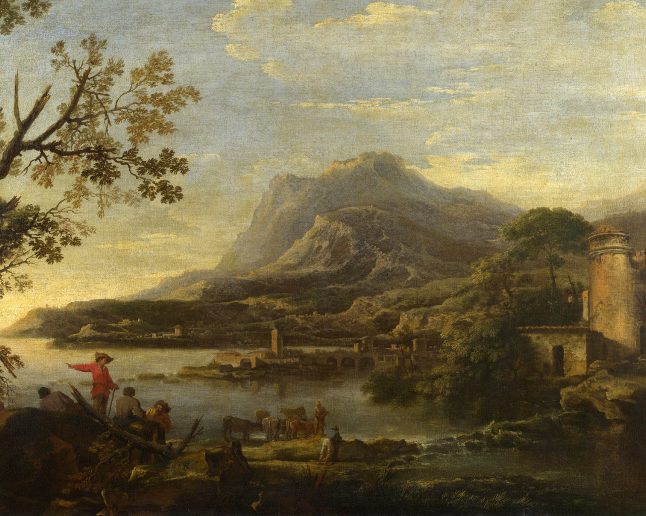 Живопись вид на гору