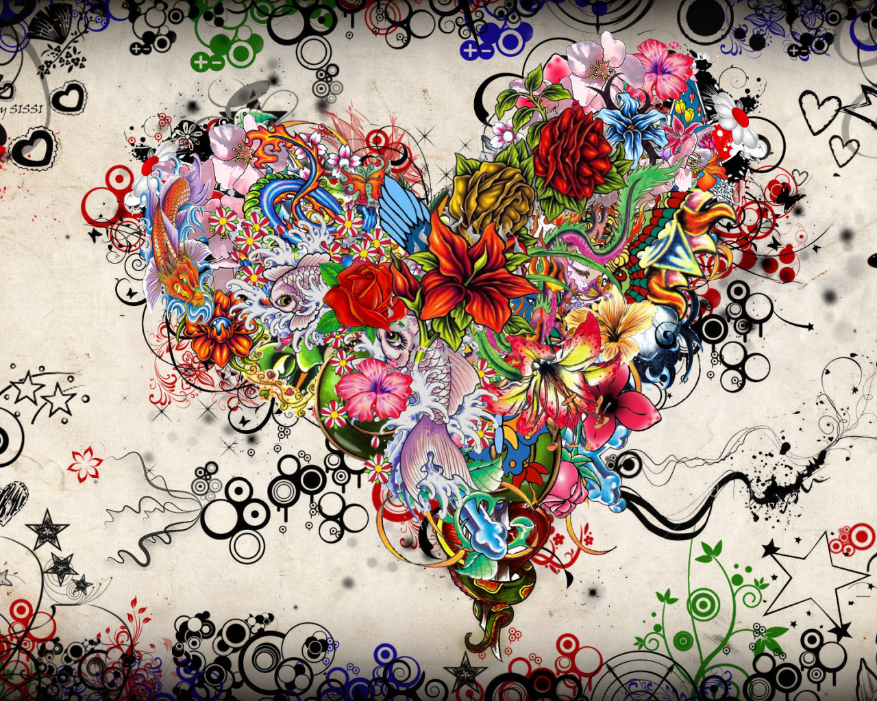 Цветочное сердце