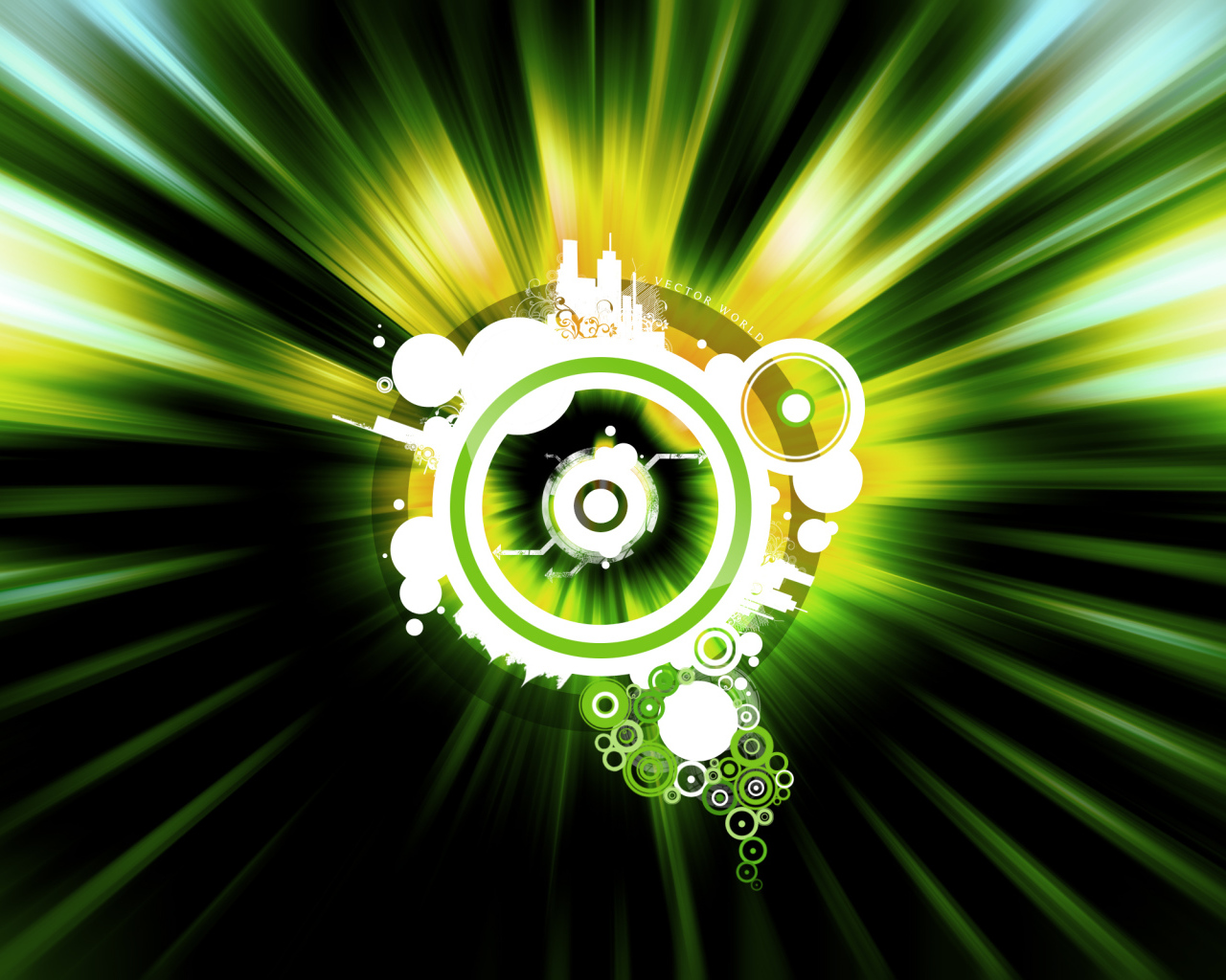 Зеленый векторный мир