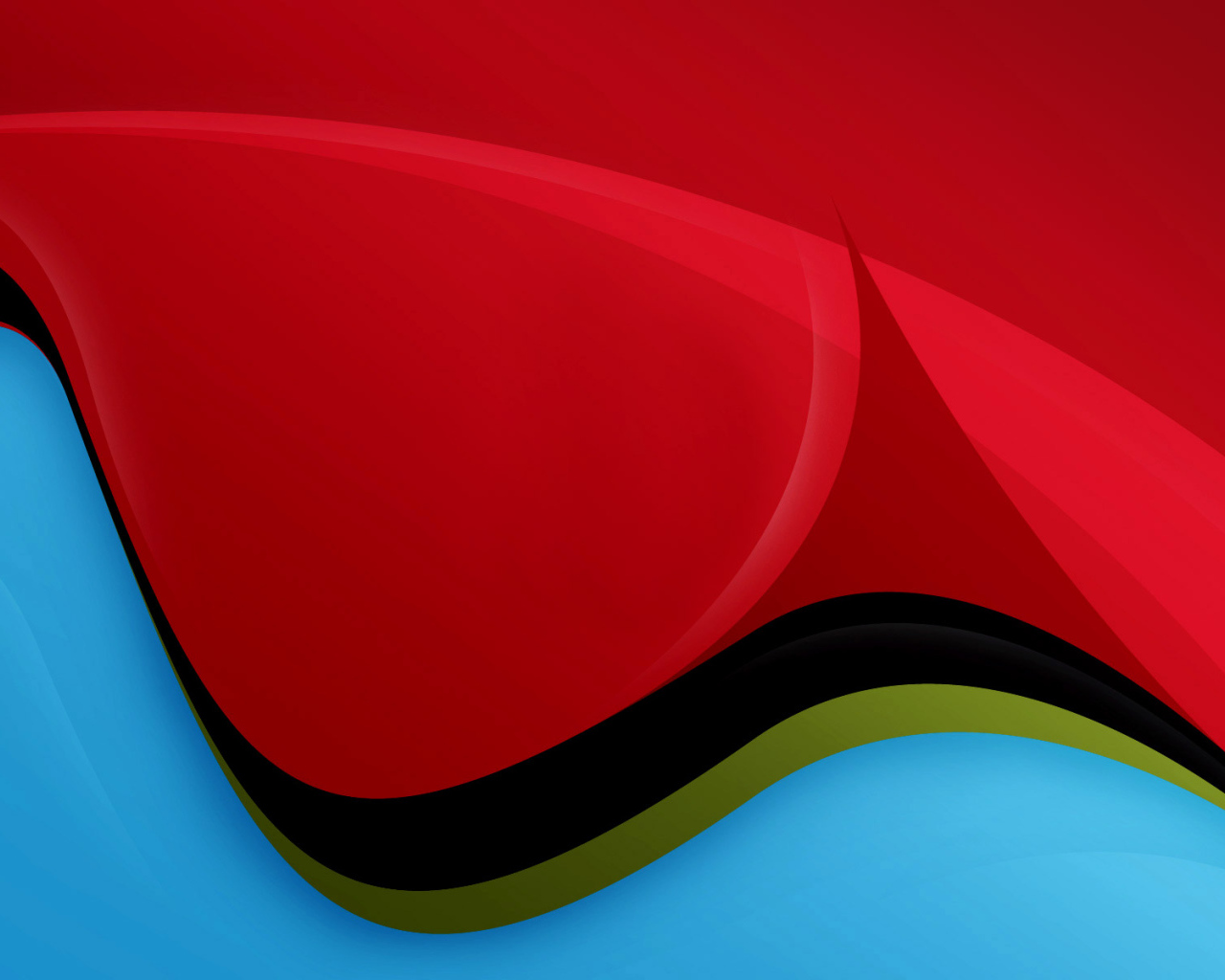 Красно синие волны