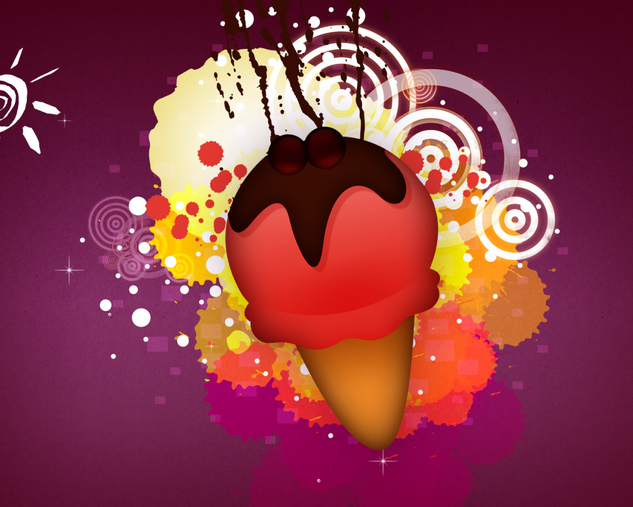 Векторное мороженое