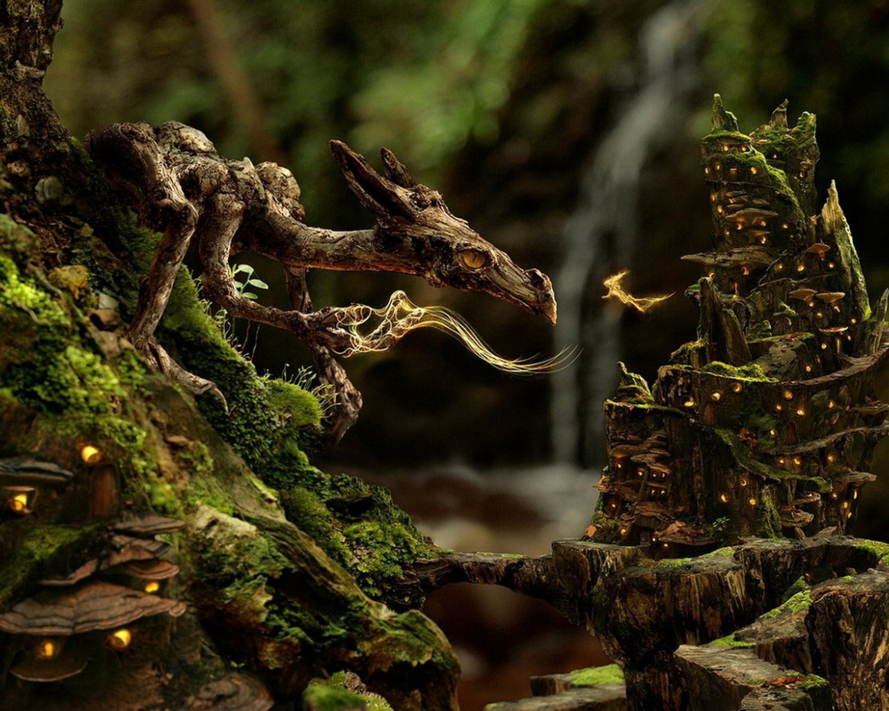 Дракон и лесная фея